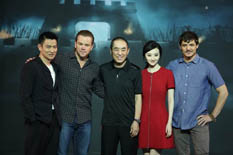 Andy Lau and Matt Damon team up with co-stars to promote 'The Great Wall' in Beijing, China